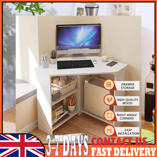 White wood office desk - white,