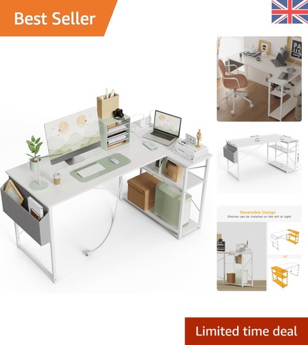 Small shaped desk with - small, l