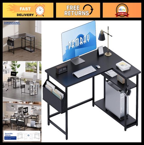 Shaped computer desk - 40",