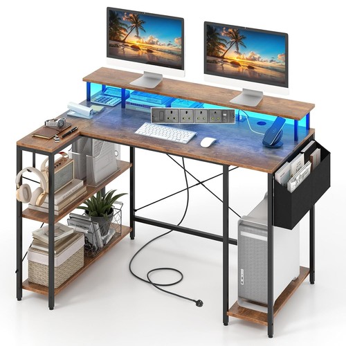 Shaped computer desk 120cm - , desk,