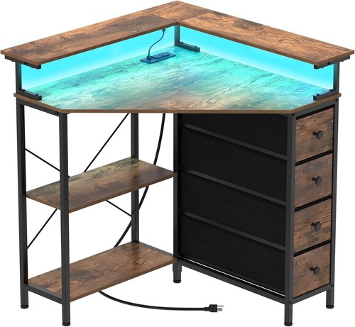 Corner desk with drawers - corner,